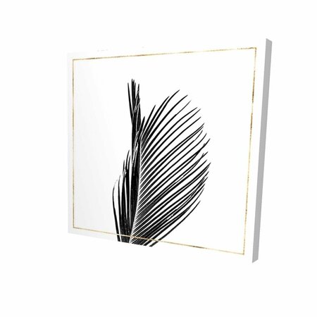 FONDO 12 x 12 in. Areca Palm with Gold Line-Print on Canvas FO2790518